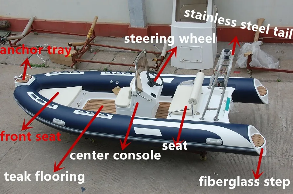 CE Certified Fiberglass RIB480B - High Quality Sport Boat