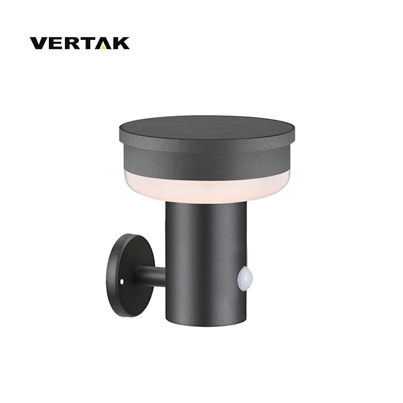 VERTAK portable wall mounted solar lamp smart control led wall light for yard garden outdoor