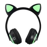 

Promotional gift wireless led lights cat ear headphones for kids