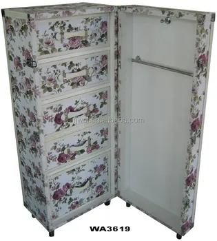 Floral Design Travel Chest On Wheels Buy Wardrobe Steamer