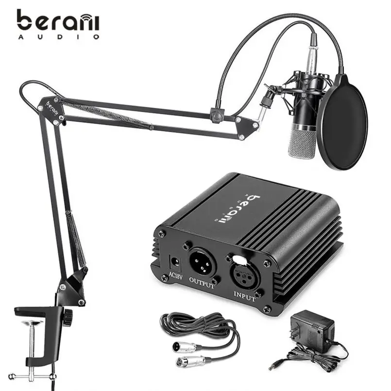 

BM800PLUS Bm-800 omnidirectional podcast studio recording electret condenser microphone pc professional set, N/a