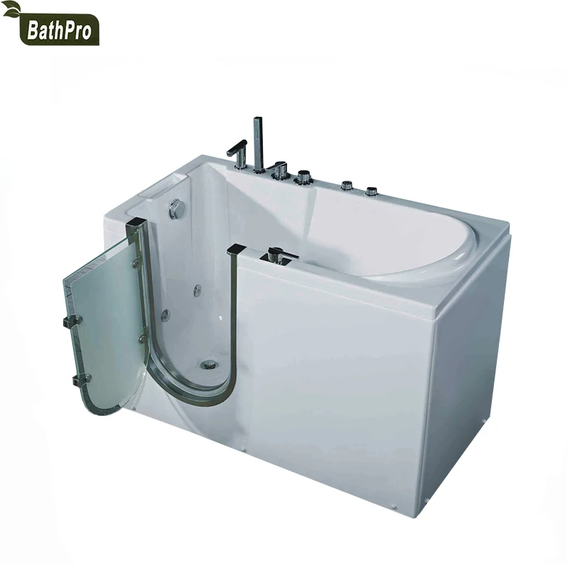 Underground Type 180cm Bath Tub Whirlpool Massage Acrylic Bathtub with LED light