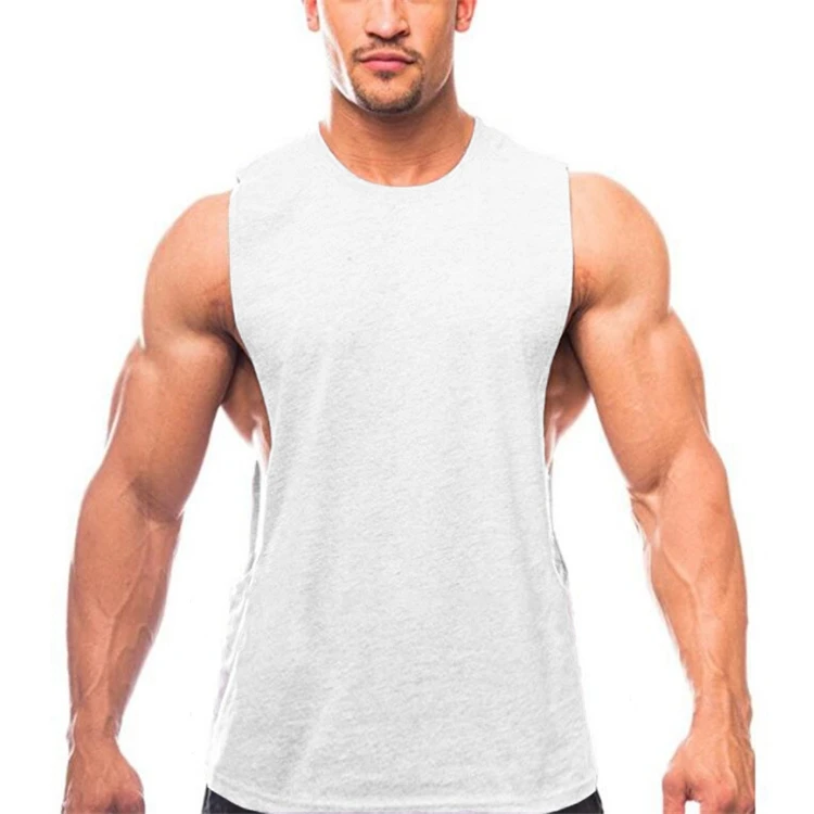 

Customized Side Cut Off Cool Dry Gym Vest Running Mens Tank Top Sports, N/a