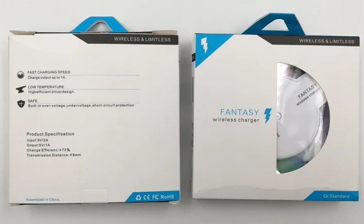 Fantasy Qi Wireless Charger Crystal Ufo Shape Charging Pad With Led Light For iPhone For Huawei