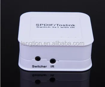 Interruptor Selector Optico Toslink De Audio Digital Spdif De 3 Vias Para Conexiones De Cine En Casa De Fibra Optica Blanco O Negro Buy Interruptor Selector Optico De Audio Digital Spdif