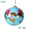 3.15'' Hand-Painted Glass Ball , Dragons playing with sun
