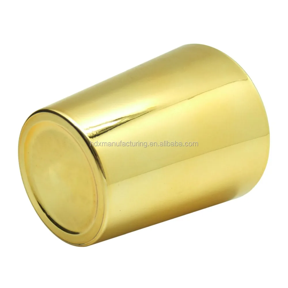 Haodexin Gold Candle Holder Canister Bulk 9oz Elegant Candle Jars