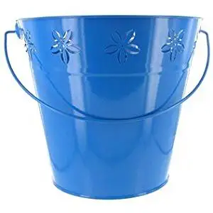 Large Blue Metal Cut Pail With Handle In Price On Large Blue Metal Cut Pail With Handle