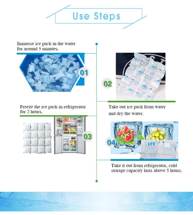 Low price guaranteed quality dehydrator ice pack sheets dry gel ice packs seafood