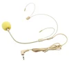 Dual Ear Head Over Hook Wearing Invisible Skin Color Wired Microphone Portable Stereo Mic Headset Mini 3.5mm Professional Stage