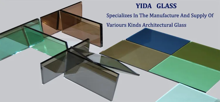 Best price 4mm-12mm gold semi reflective glass