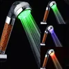 led strong pressure negative ion spa lighting hand shower head with color changes
