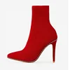2019 Hand Made Factory new style gilr's ankle high heel boot for working