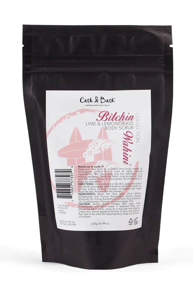 Deal of The Day 50% OFF | Cash & Bash | Natural Hair & Skin Care | BTCHIN BODY SCRUB | Lime + Lemongrass | Natural Skin Care for All Skin Types | Made in UK | 100% Pure & Natural …