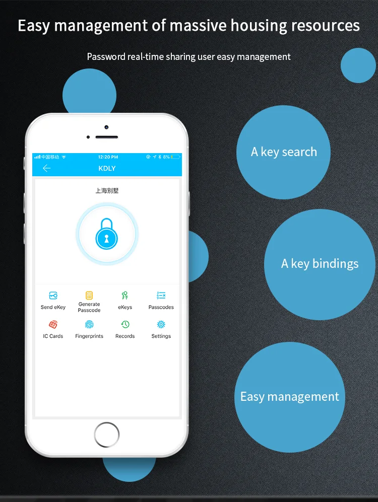 Bluetooth Wifi Smart Door Lock Electronic Digital Code RFID Card TTLock App Hotel Door Lock Security System