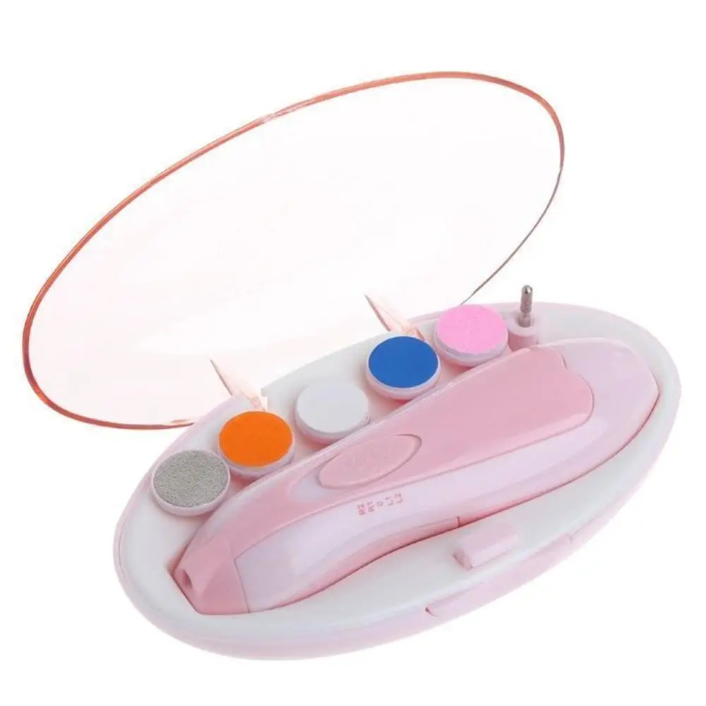 

Baby Nail File Kit Baby Electric Nail Trimmer With 6 New Spare Abrasive Pads, Pink, blue, green, purple,beige