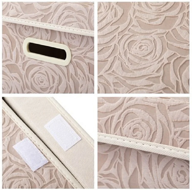 Custom Design Large Eco Friendly Material Non Woven Toy Home Fabric Foldable Storage Box With Cardboard For Kids