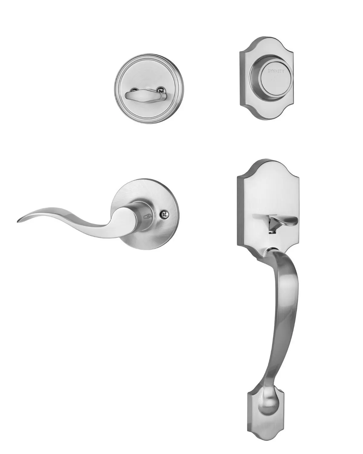 Dynasty Hardware DEN-HER-405-12PL Denver Front Door Dummy Handleset Aged Oil Rubbed Bronze with Heritage Lever Left Hand