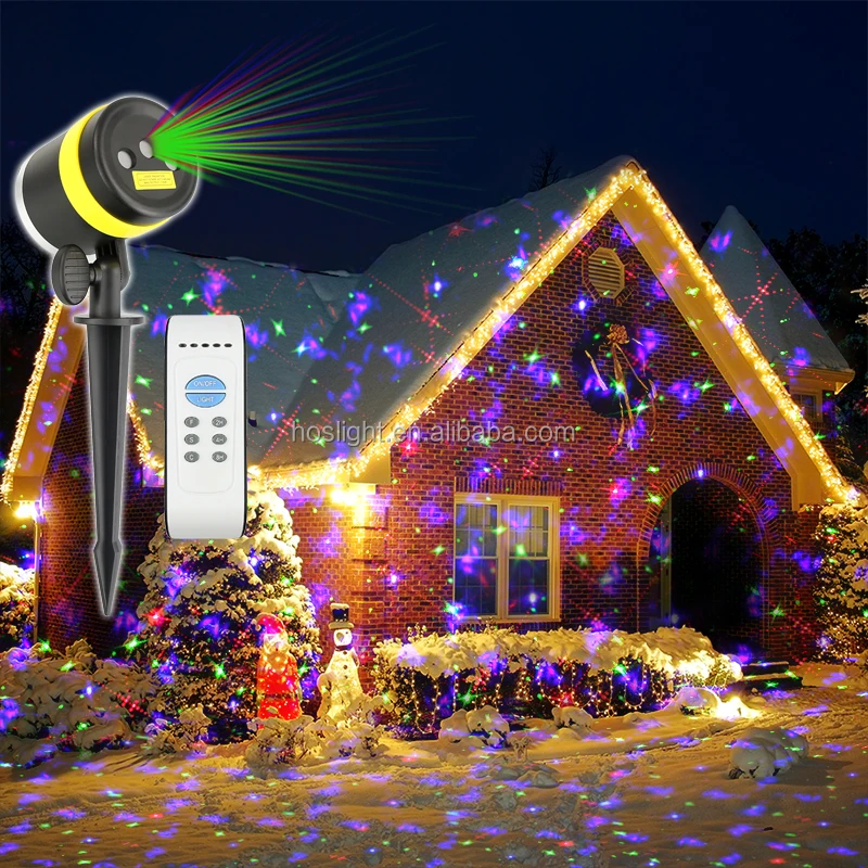 Outdoor laser spot lights moving red green blue christmas laser light night stars with 3000 dots