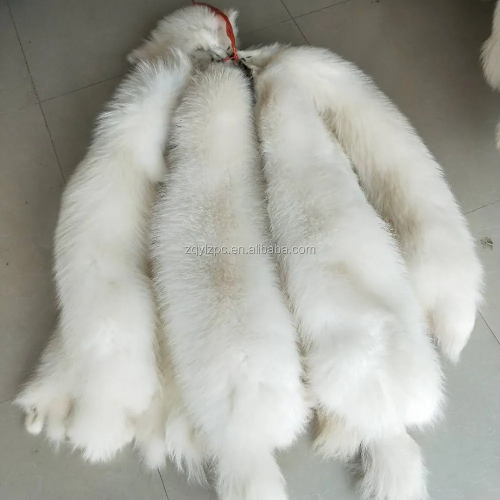Genuine Animal Skin Raccoon Fur / Real Natural Fur Skin / White Raccoon
