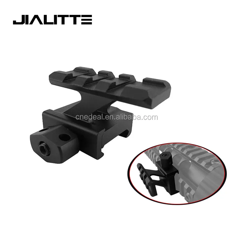 

Jialitte J198 Hunting Accessories 3 Slots Picatinny Rail Red Dot Laser Sight QD Riser Scope Mount, Black