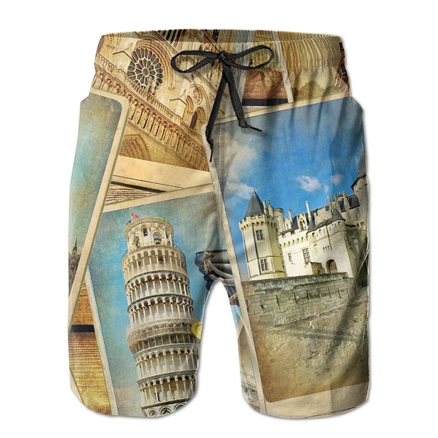 Sunshine Elephant Mens Beach Shorts Elastic Waist Pockets Lightweight Swimming Board Short Quick Dry Short Trunks