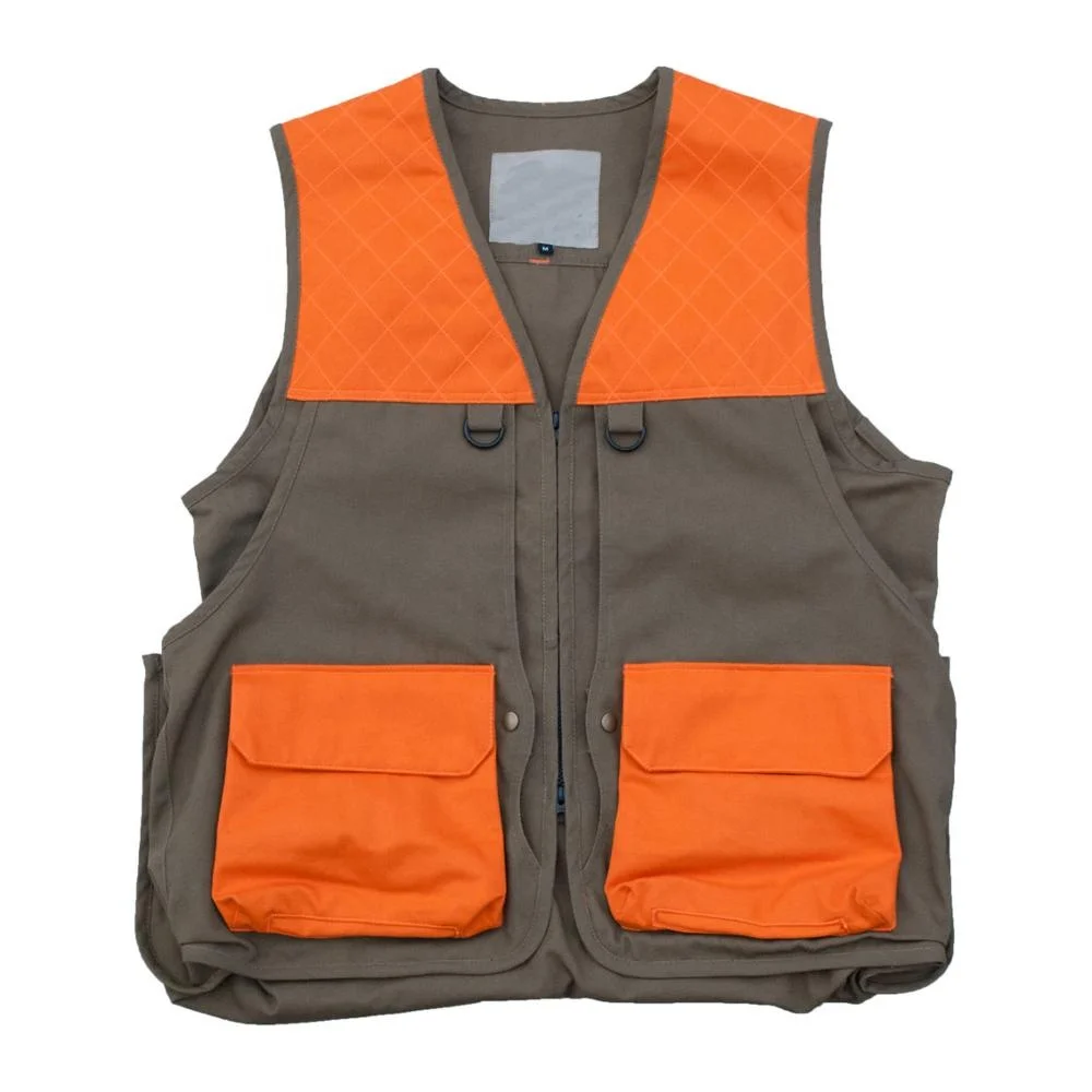 Custom Factory Cheap Price Orange Hunting Vest For Men Shooting ...