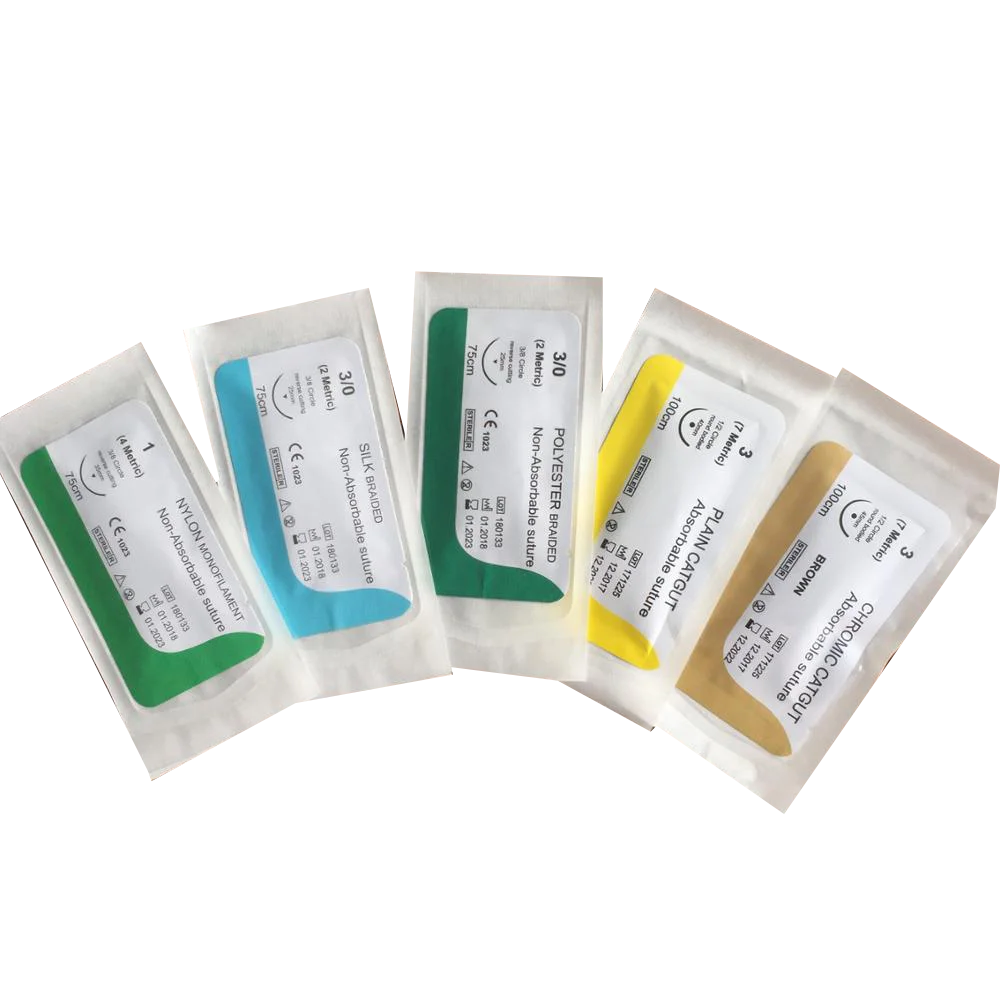 Medical needled Polyglycolic acid PGA suture