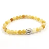 Wholesale Gemstone 6mm Honey Jade bracelet with Buddha head bead in giftbox and property description of the stone hot item