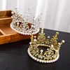Party supplies New crystal pearl birthday crown for baby girls headband girls princess crown headband