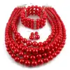 CZX11254 Multilayer necklace classic statement necklaces acrylic beads FOR women jewelry wedding necklace