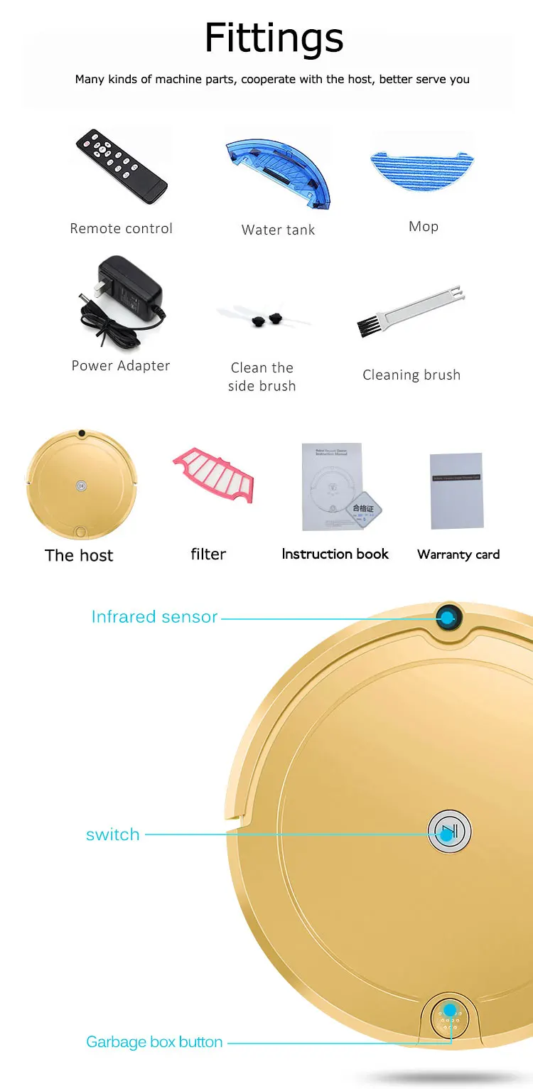 OEM floor cleaning automatic robot vacuum cleaner