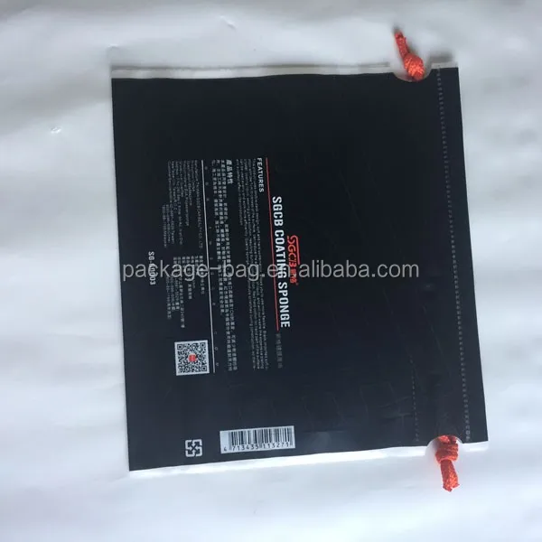 Fashion Stylish Customized Small Black Plastic Drawstring Backpack Bag