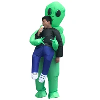 

Fancy Inflatable Scary Green Alien Dress Blow-up Waterproof Cosplay Halloween Party Decoration for Adults