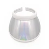 Waterproof Hologram Rainbow Pvc Plastic Sun Visor Caps Uv Protect Sun Hat With Long Visor