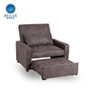 Foshan furniture factory price faux leather fabric cover functional folding single sofa cama