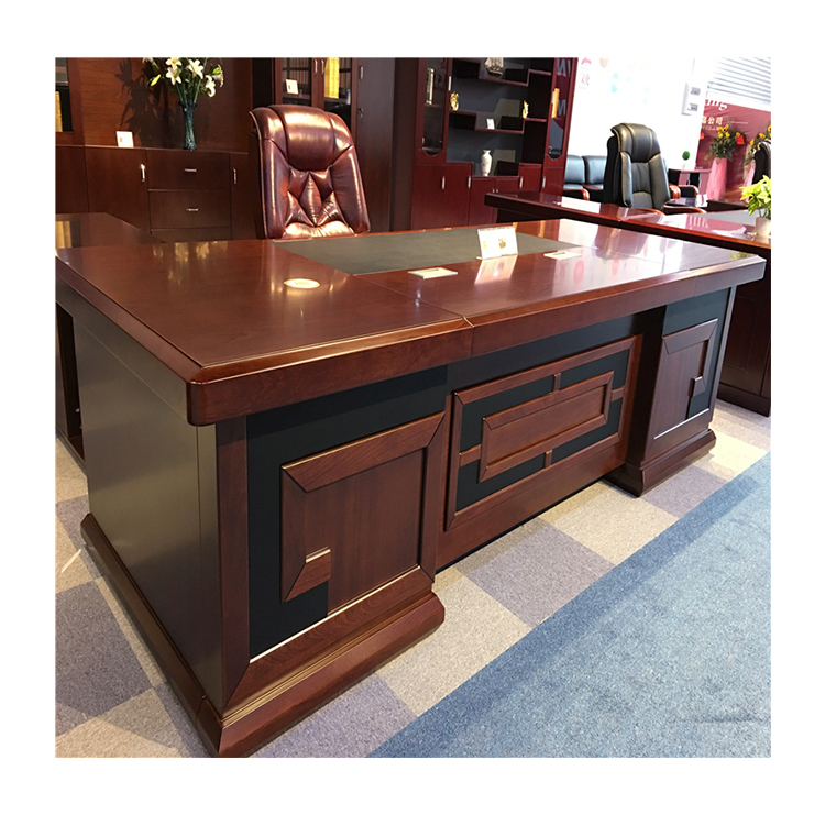 Wood Veneer L Shaped Office Table Executive CEO Office Desk Of Best Office Furniture Manufacturers