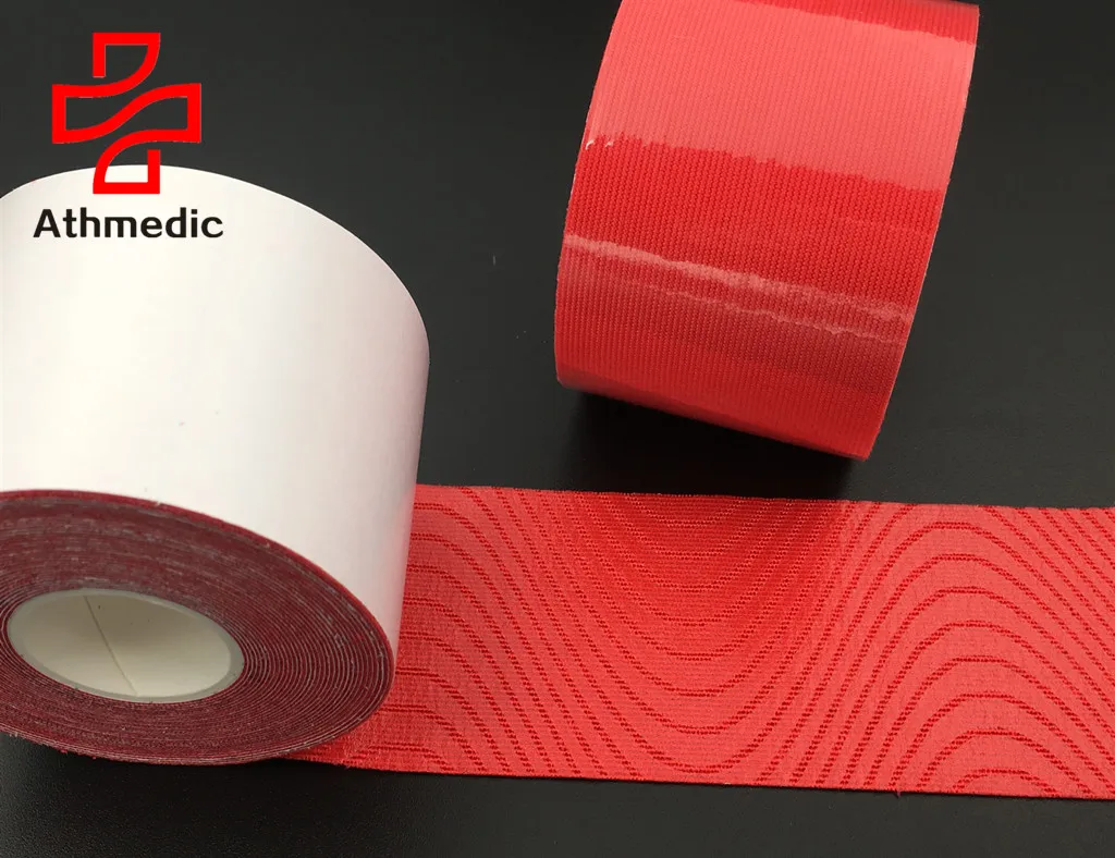 

2021 Athmedic cure Sport 5M*5CM Waterproof red kinesiology tape red muscle tape red therapy tape