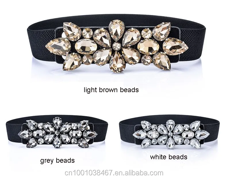rhinestone elastic belt