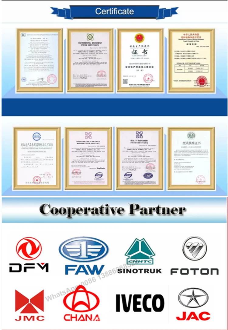 HOWO Large Capacity 3000kg Dongfeng Concrete Mixer Truck