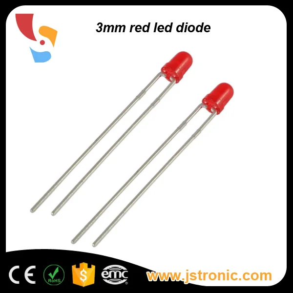 _ 50 super luminosi LED ROSSO 3mm 9000 MCD LED ROSSO RED Rood diodi 