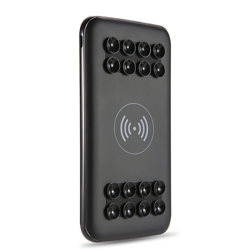

Portable 8000mah Suction Cup Wireless Charger Battery Powerbank