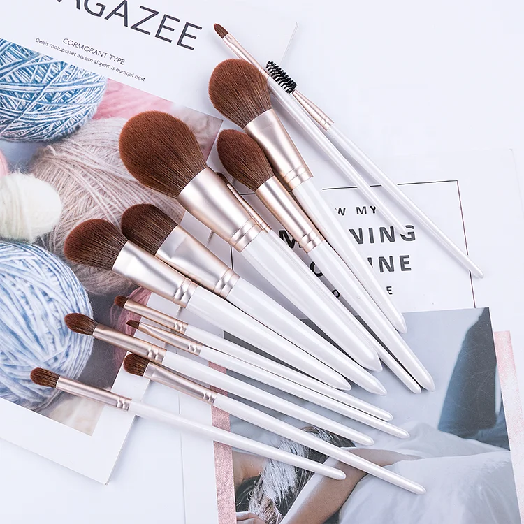 

Newest 2019 Private Label Makeup Brush Sets Brown Hair Brush Set Beauty Personal Care Makeup Brush Set