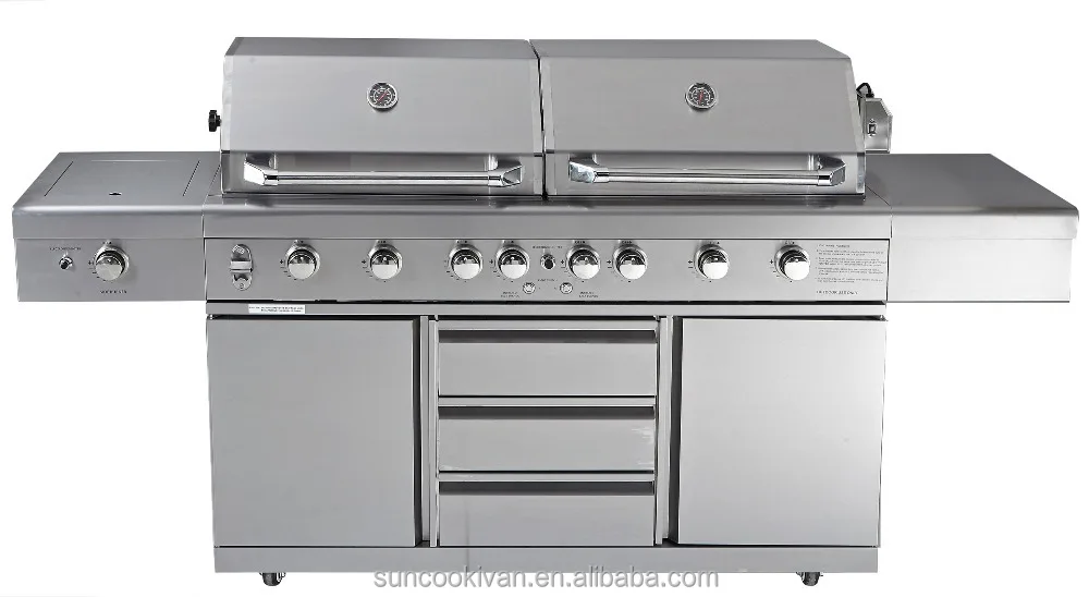 HighEnd edelstahl twin kapuze bbq gasgrillBBQ BratrostProdukt ID