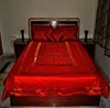 Indian Red Embroidered Brocade Silk Bedspread with Cushion Covers, Wholesaler of Silk Bedspreads
