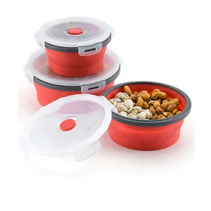 Image of Amazon Hot Selling Collapsible Silicone Food Storage Container