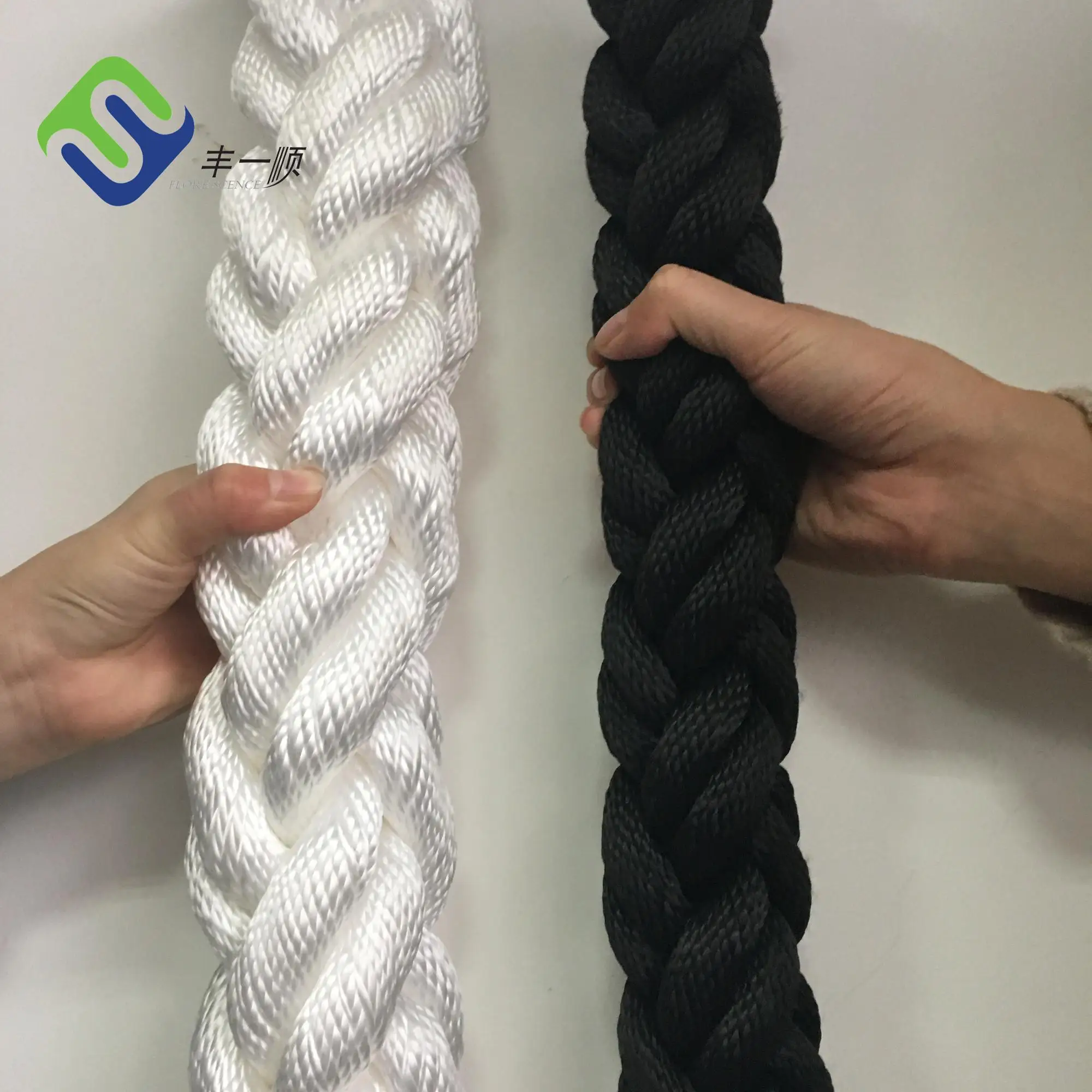 50mm (2 Inch) Polyester Marine Hawser Rope សម្រាប់ Mooring/Berthing