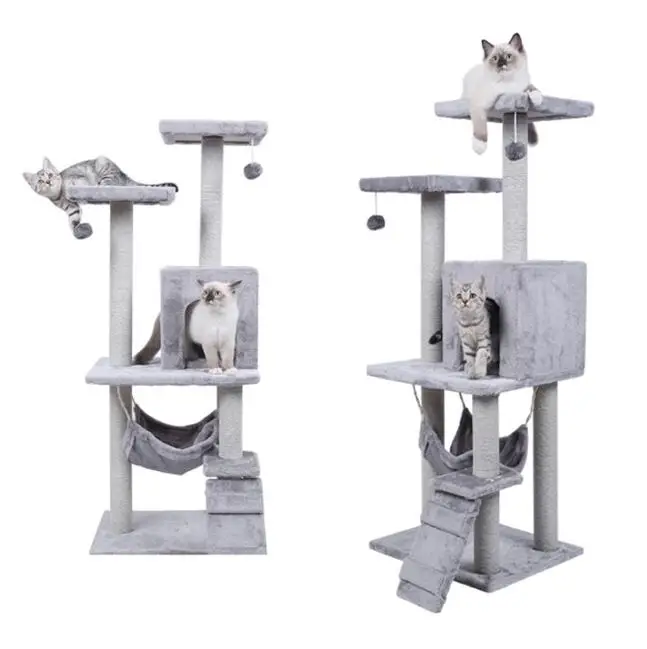 

Wholesale customize natural sisal rope wrapped cat tree for cat scratching cat climbing tree