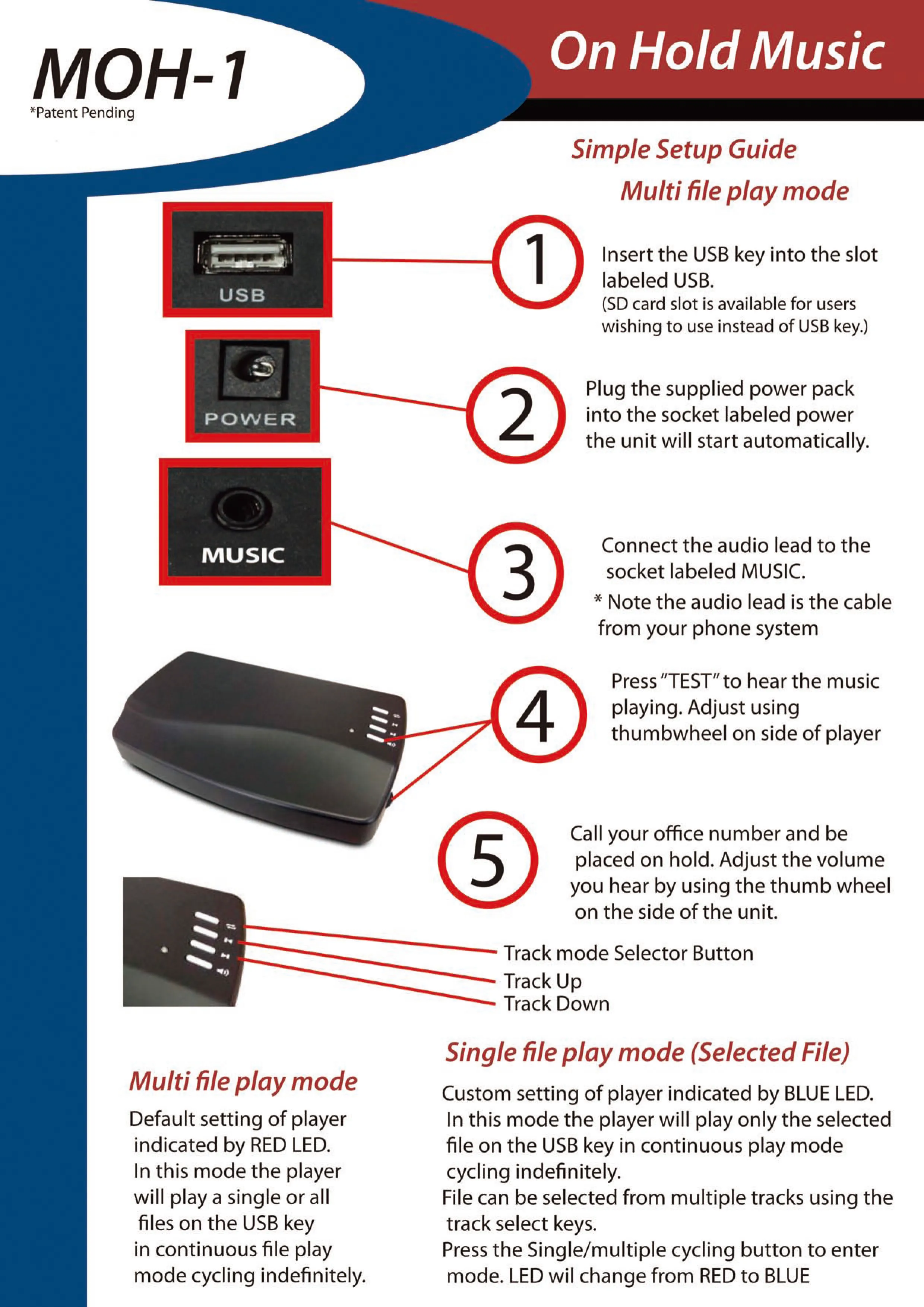 Music On Hold Player for PBX