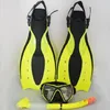 Scuba diving gear adult tempered glass diving mask snorkel and fins/diving sets/Diving snorkel mask fins set